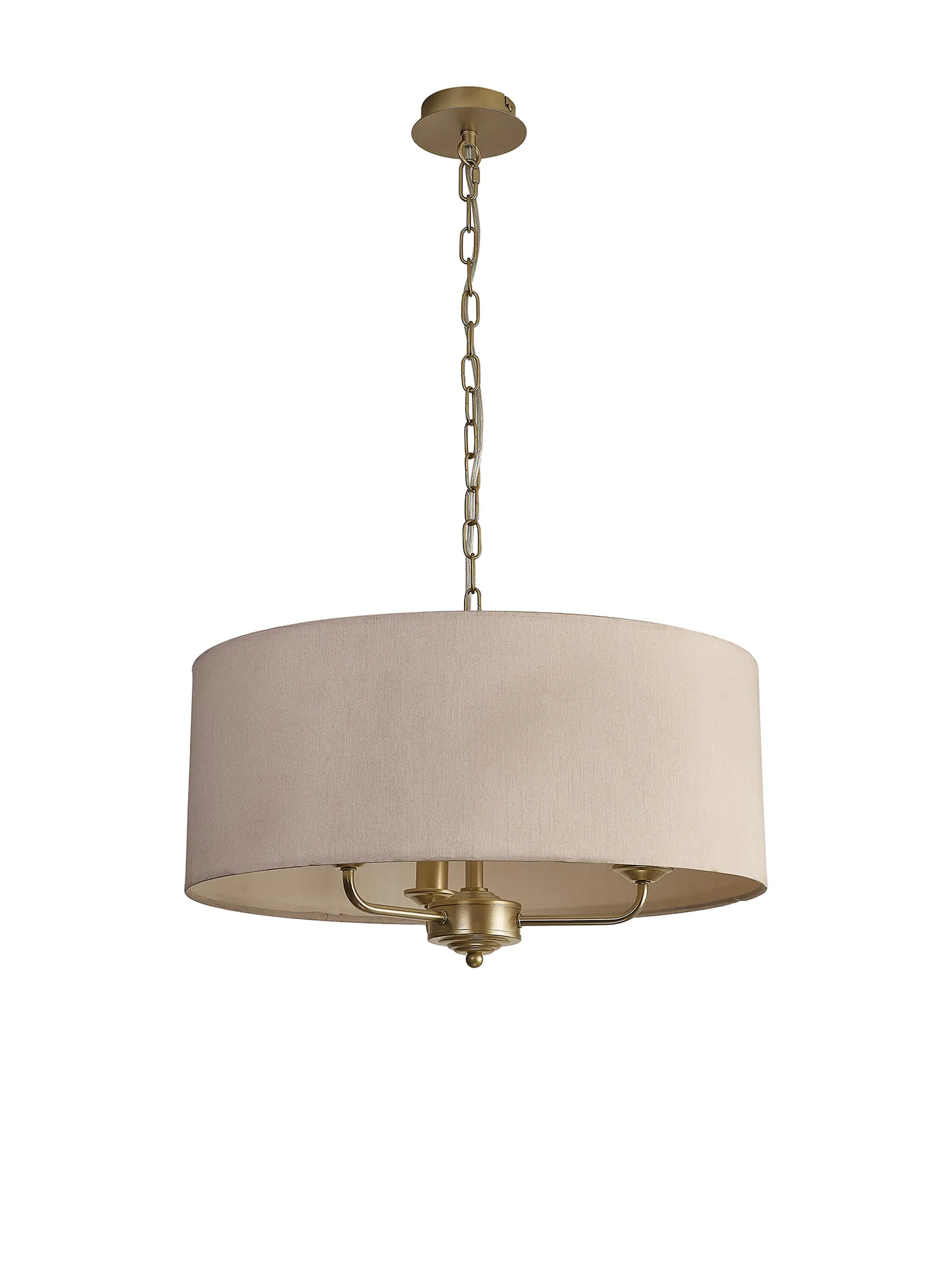 Banyan 50cm 3 Light Pendant Champagne Gold, Nude Beige/Moonlight DK0972  Deco Banyan CG NU